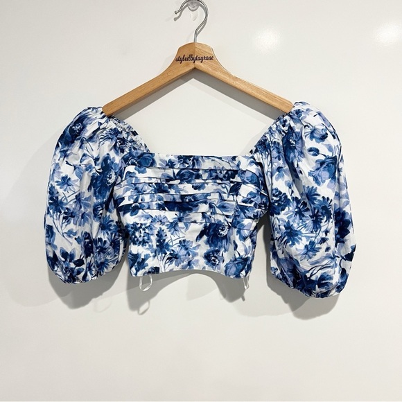 Abercrombie & Fitch Emerson Poplin Sleeve Top - Picture 5 of 7